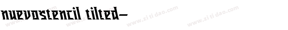 nuevostencil tilted字体转换